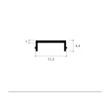 Side Diffuser for Rectangular Skirting PNP-608, White Matte