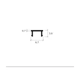 Top Diffuser for Rectangular Skirting PNP-608, White Matte