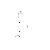 Concealed-Mount Skirting 61.5 x 13.4 mm ASP-168, White
