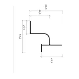 Shadow Gap Ceiling Profile 63.2 x 64.6 mm AST-201, Silver