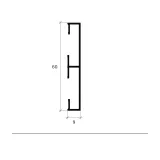 Rectangular Skirting 60 x 9 mm AVP-609, Black