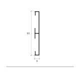 Rectangular Skirting 85 x 9 mm AVP-859, Silver