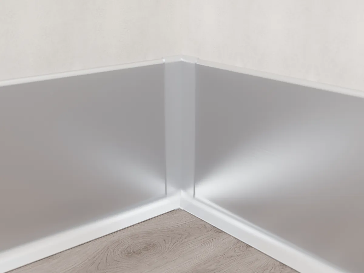 Internal Corner for Skirting ASP-100, Silver