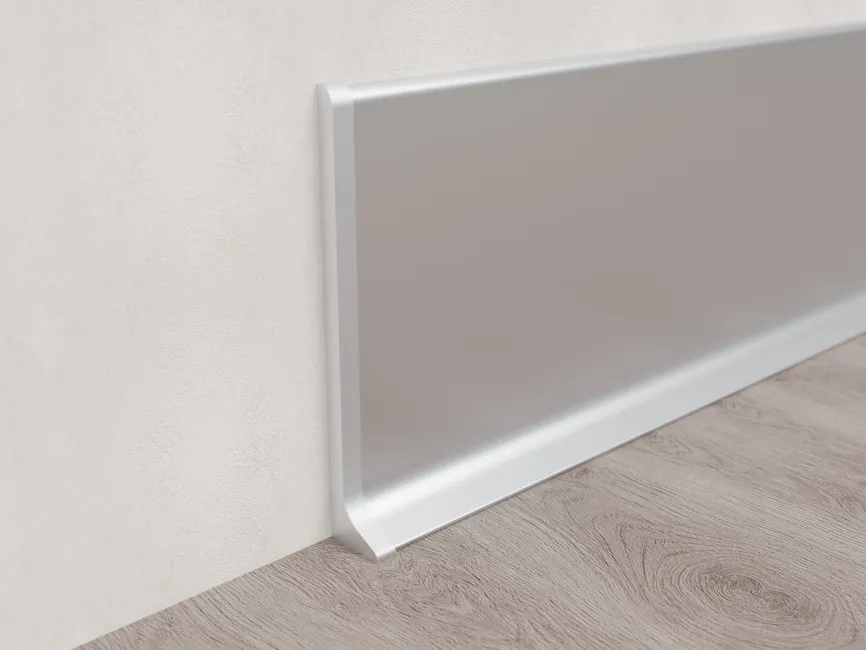 Left End Cap for Skirting ASP-80, Silver
