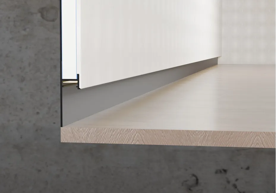 Concealed-Mount Skirting 16.5 x 52.1 mm ASPL-130, Black