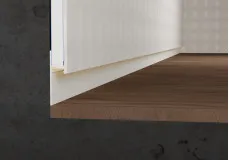 Concealed-Mount Skirting 16.5 x 52.1 mm ASPL-130, White