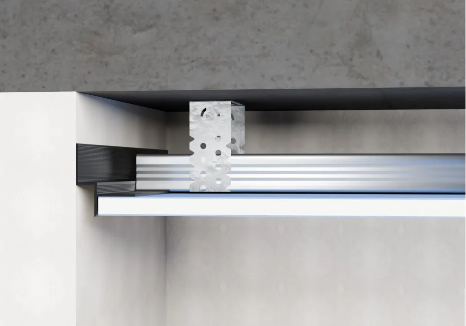 Shadow Gap Ceiling Profile 39 x 47 mm AST-10, Black
